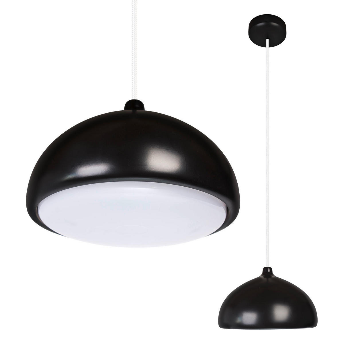 ZÁVĚSNÉ SVÍTIDLO, 22,5/90-140 cm  - bílá/černá, Design, dřevo (22,5/90-140cm)
