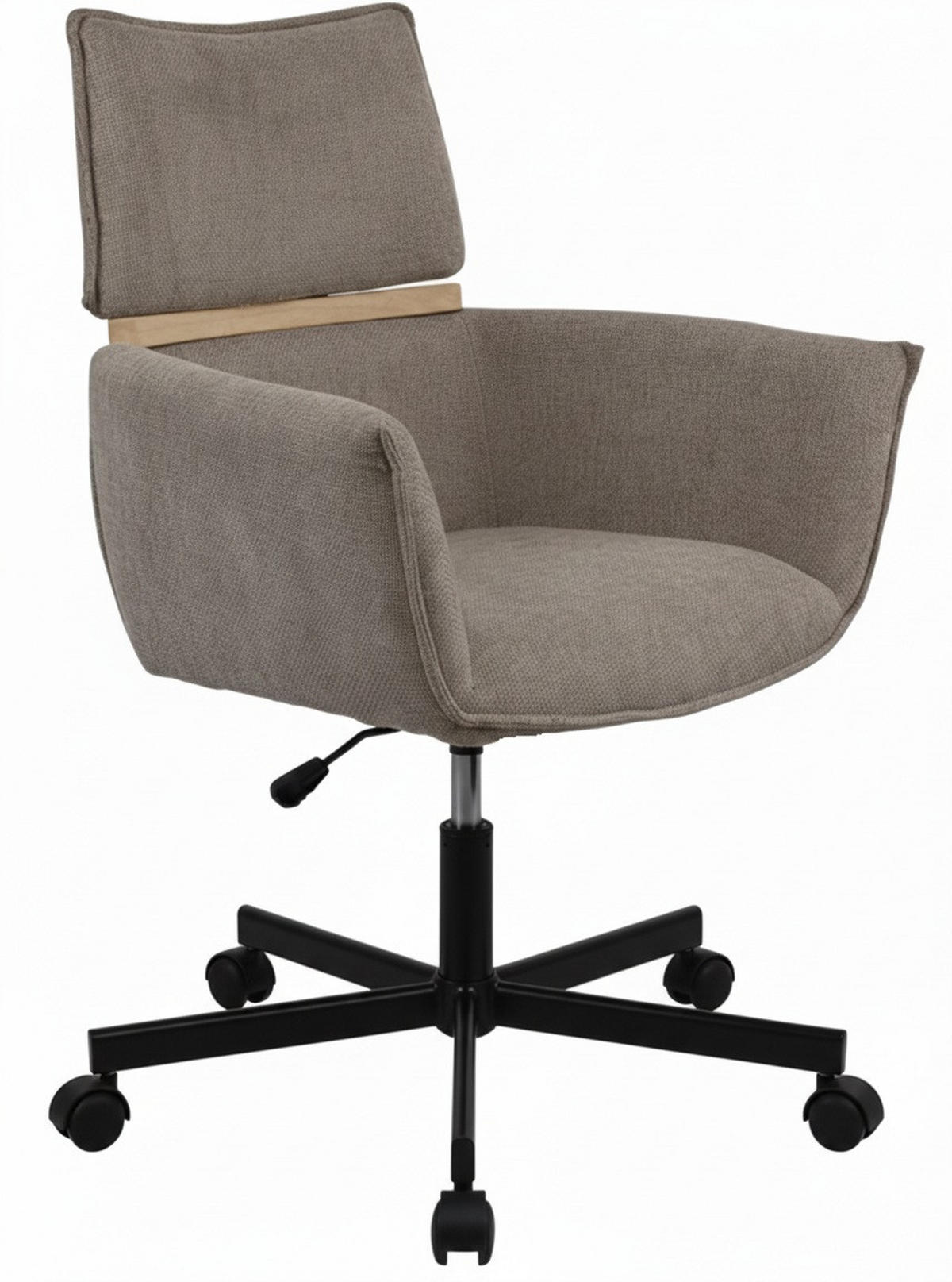 OTOČNÁ STOLIČKA, tkaná textília, tmavosivá - čierna/tmavosivá, Modern, kov/drevo (62/86/56cm) - MID.YOU