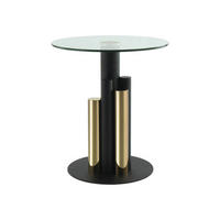 BEISTELLTISCH in Metall, Glas 46/46/52 cm  - Goldfarben, Modern, Glas/Metall (46/46/52cm) - Kayoom