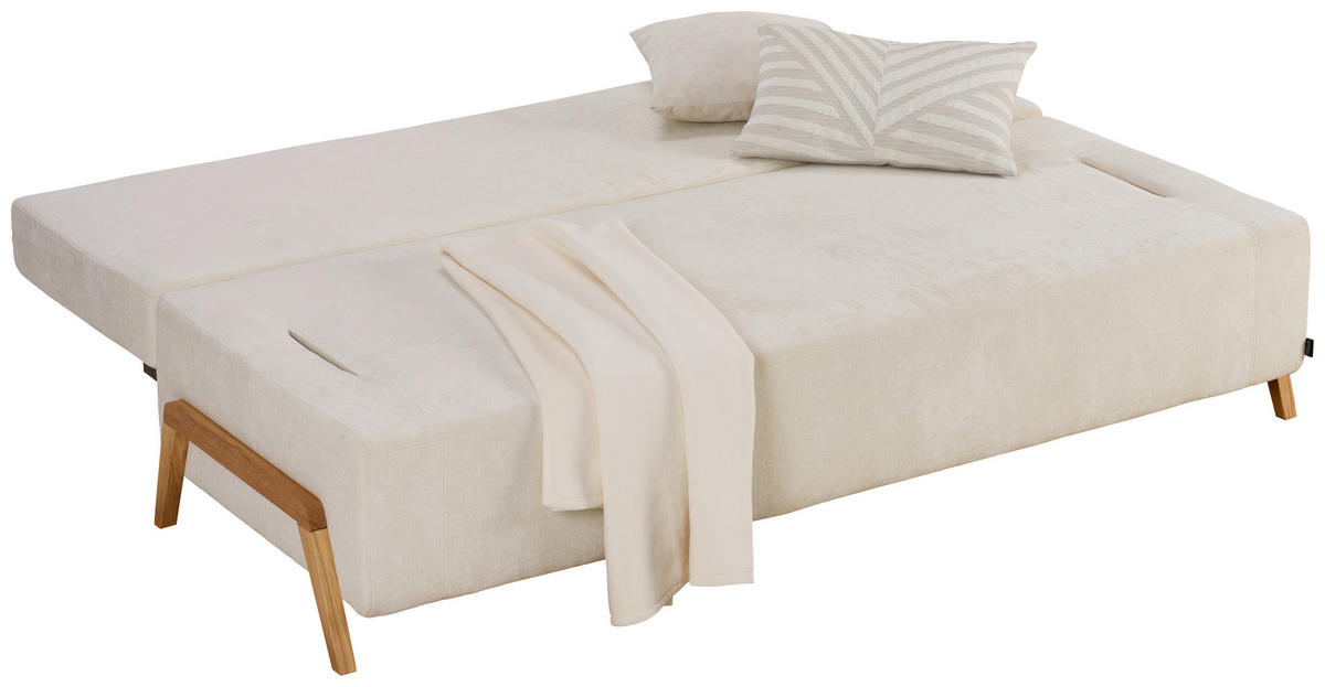 SCHLAFSOFA in Holz, Textil Creme  - Creme/Naturfarben, Design, Holz/Textil (211/88/102cm) - Niels Andersson