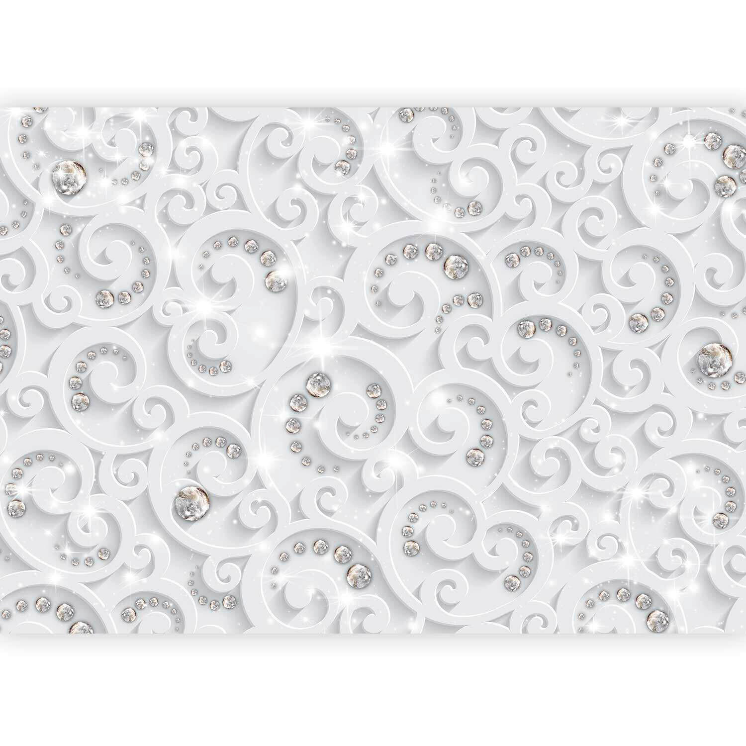 FOTOTAPET 250/175 cm  - vit/grå, Basics, textil (250/175cm) - artgeist