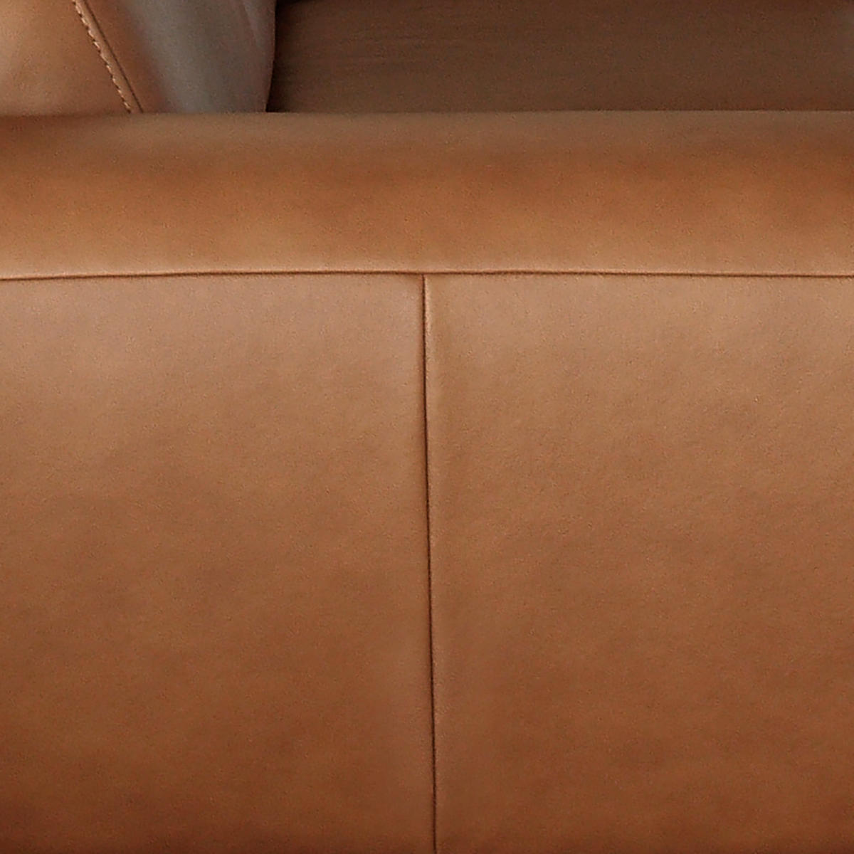 2-SITZER-SOFA in Echtleder Cognac  - Chromfarben/Cognac, Design, Leder/Metall (177/85/92cm) - Livetastic
