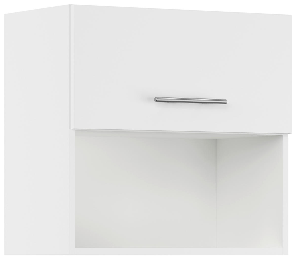 KÜCHENOBERSCHRANK 60/57,9/34,2 cm  in Weiß  - Edelstahlfarben/Weiß, Basics, Holzwerkstoff/Metall (60/57,9/34,2cm) - Impuls