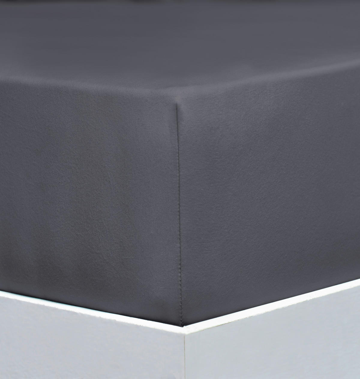 SPANNLEINTUCH 180-200/200-220 cm Jersey  - Dunkelgrau, Basics, Textil (180-200/200-220cm) - Florella