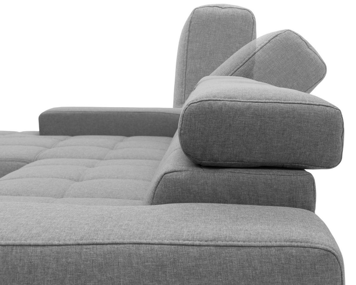 ECKSOFA Dunkelblau Webstoff  - Schwarz/Dunkelblau, Design, Textil/Metall (175/292cm) - MID.YOU