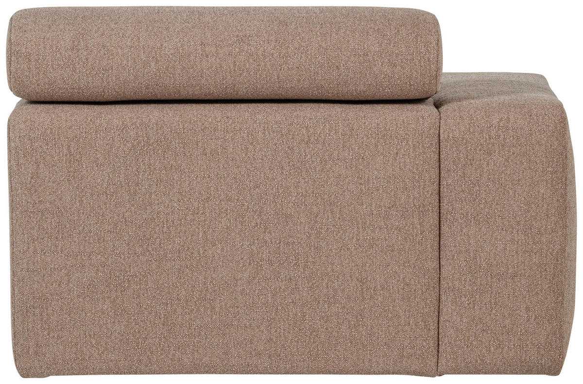 SOFAELEMENT Novi in Bouclé Taupe  - Taupe/Schwarz, Design, Kunststoff/Textil (109/86/173cm) - Livetastic