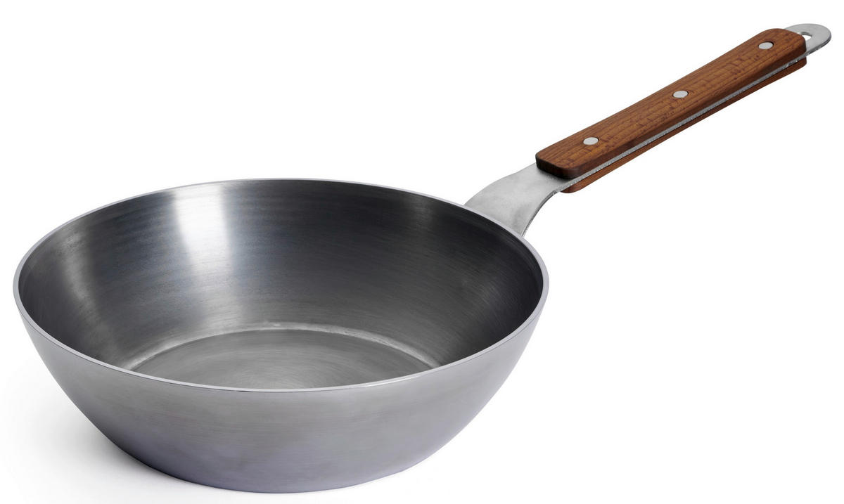 BRATPFANNE Carbon Steel 24 cm  - Silberfarben, Basics, Metall (24cm) - WOLL