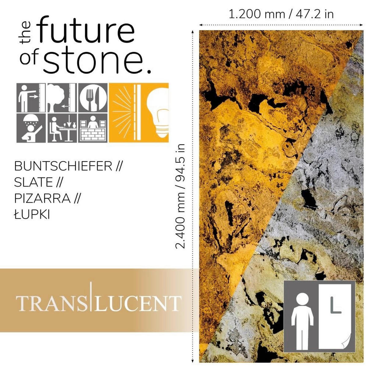 WANDPANEEL Grau, Rot, Schlammfarben, Sandfarben, Beige  - Sandfarben/Schlammfarben, Basics, Kunststoff/Stein (240/120cm)