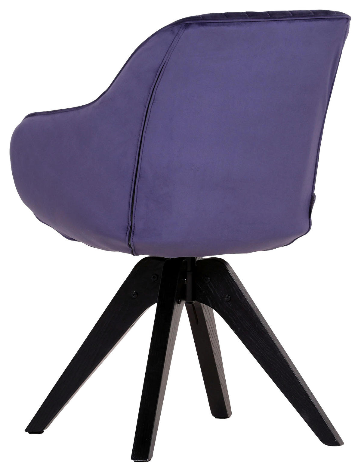 ARMLEHNSTUHL  Stoffauswahl, Sitzfläche 360° drehbar Velours  Lila  - Lila, LIFESTYLE, Holz/Textil (60/83/65cm) - home24
