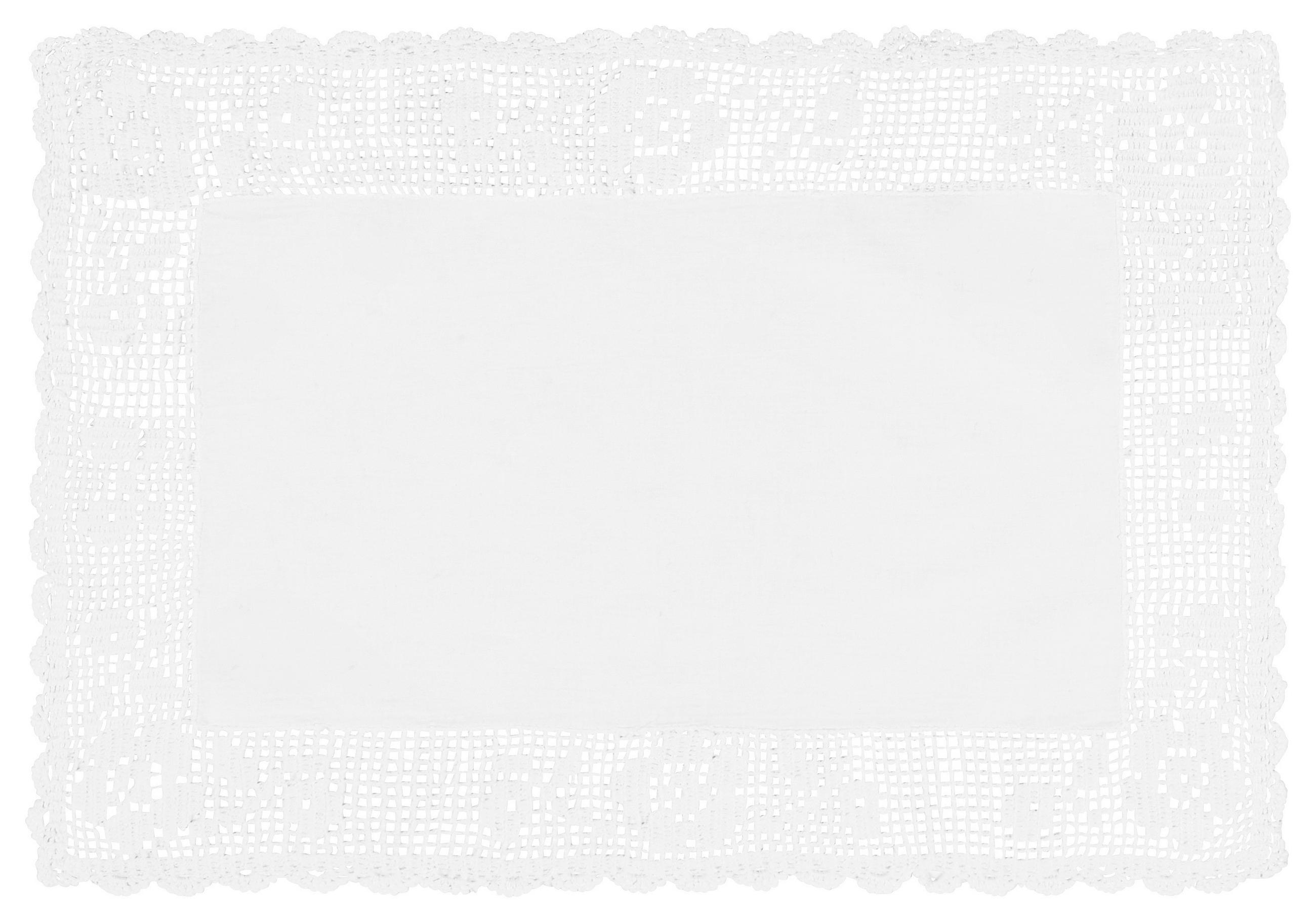 PLATZDECKCHEN Textil Weiß 35/50 cm  - Weiß, LIFESTYLE, Textil (35/50cm)