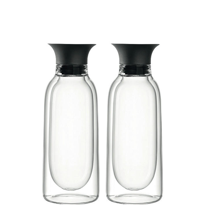 ESSIG-/ÖLFLASCHE - Klar/Schwarz, Basics, Glas/Kunststoff (6,00/17,00/6,00cm) - Leonardo