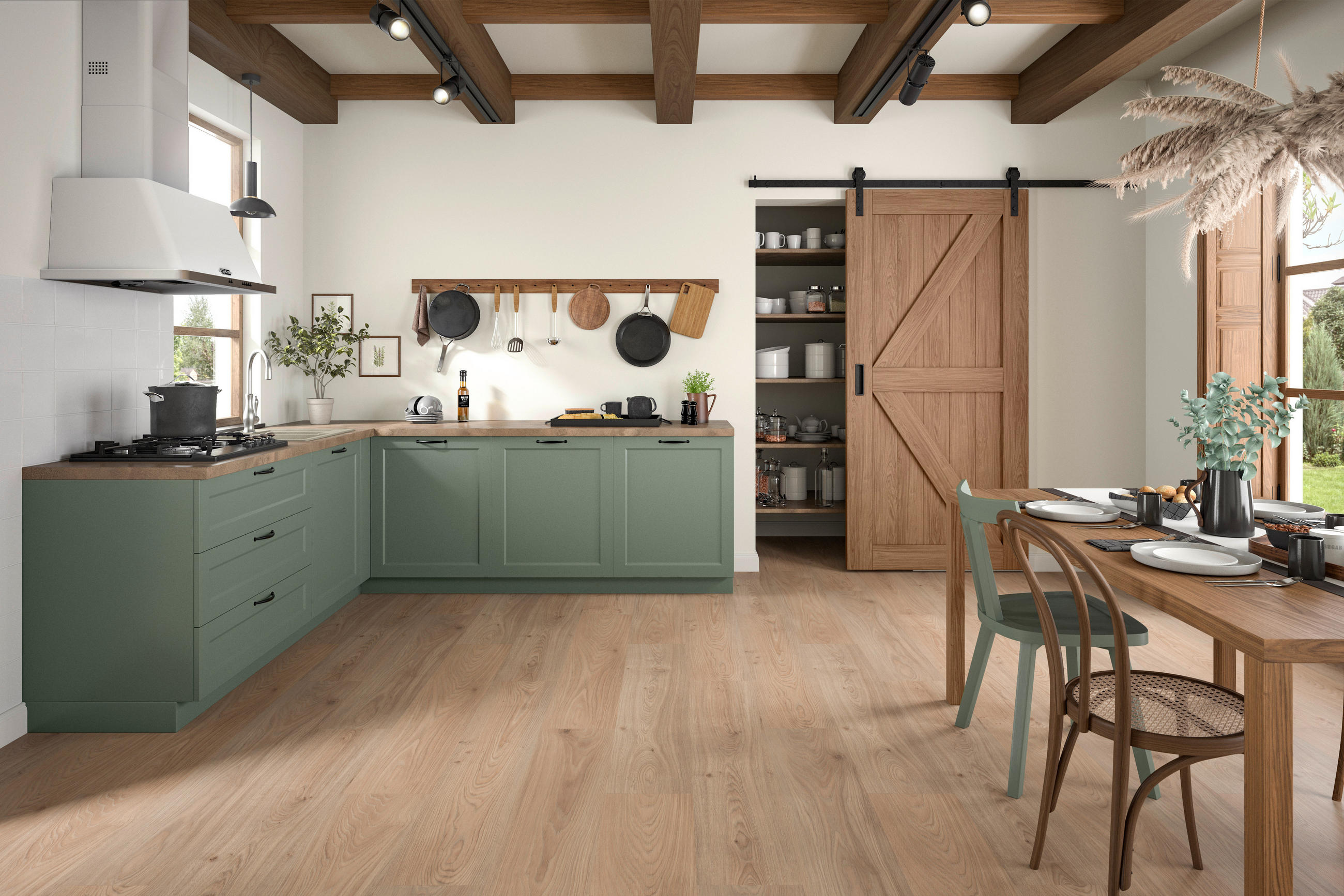 DESIGNBODEN Lana Eiche natur EGGER Aquadura+  per  m² - Eichefarben/Braun, KONVENTIONELL, Holzwerkstoff (129.2/24.6/0.75cm) - Egger Holzwerkstoffe