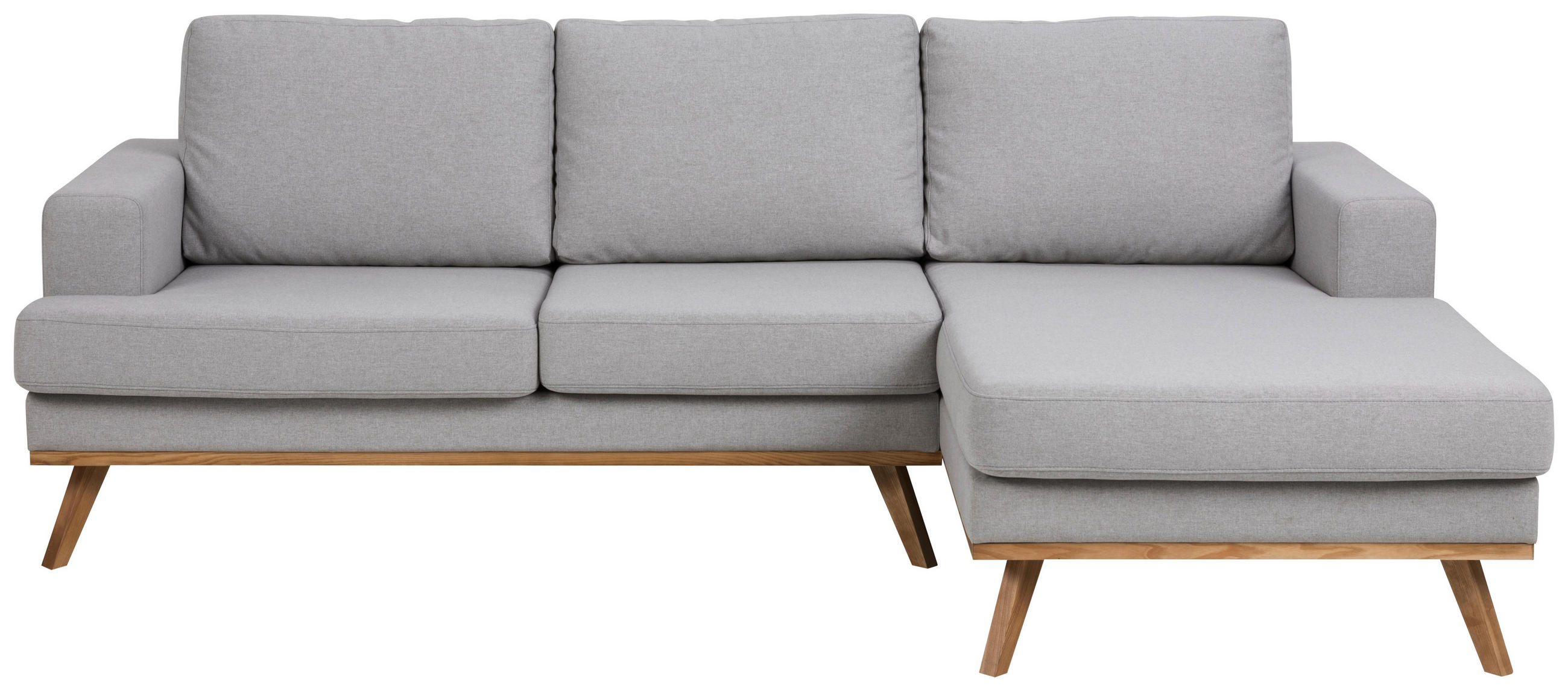 Wohnlandschaft in Textil Hellgrau