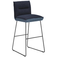 BARHOCKERMetall, Textil Blau, Schwarz, Hellblau  - Blau/Schwarz, Design, Textil/Metall (51/107/59cm) - Dieter Knoll
