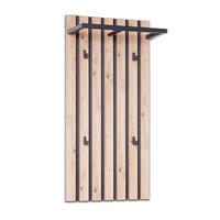 NÁSTĚNNÁ ŠATNA, 45/90/23 cm - černá/hnědá, Design, kompozitní dřevo (45/90/23cm) - Xora