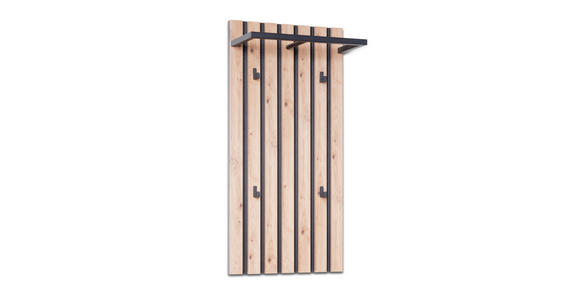 WANDGARDEROBE  in Braun, Schwarz  - Schwarz/Braun, Design, Holzwerkstoff (45/90/23cm) - Xora
