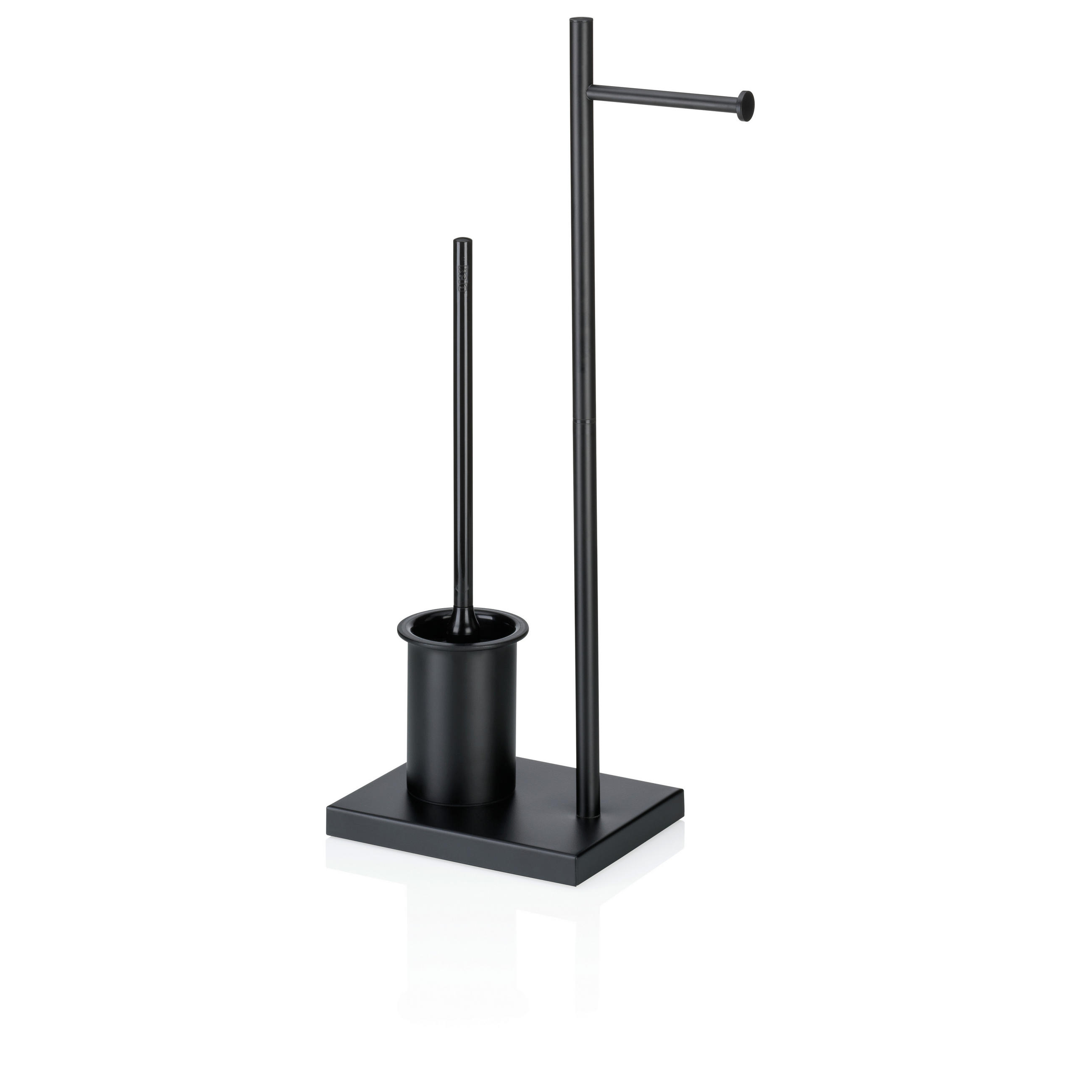 WC-BÜRSTENKOMBINATION - Schwarz, KONVENTIONELL, Metall (18/68/23cm) - Kela
