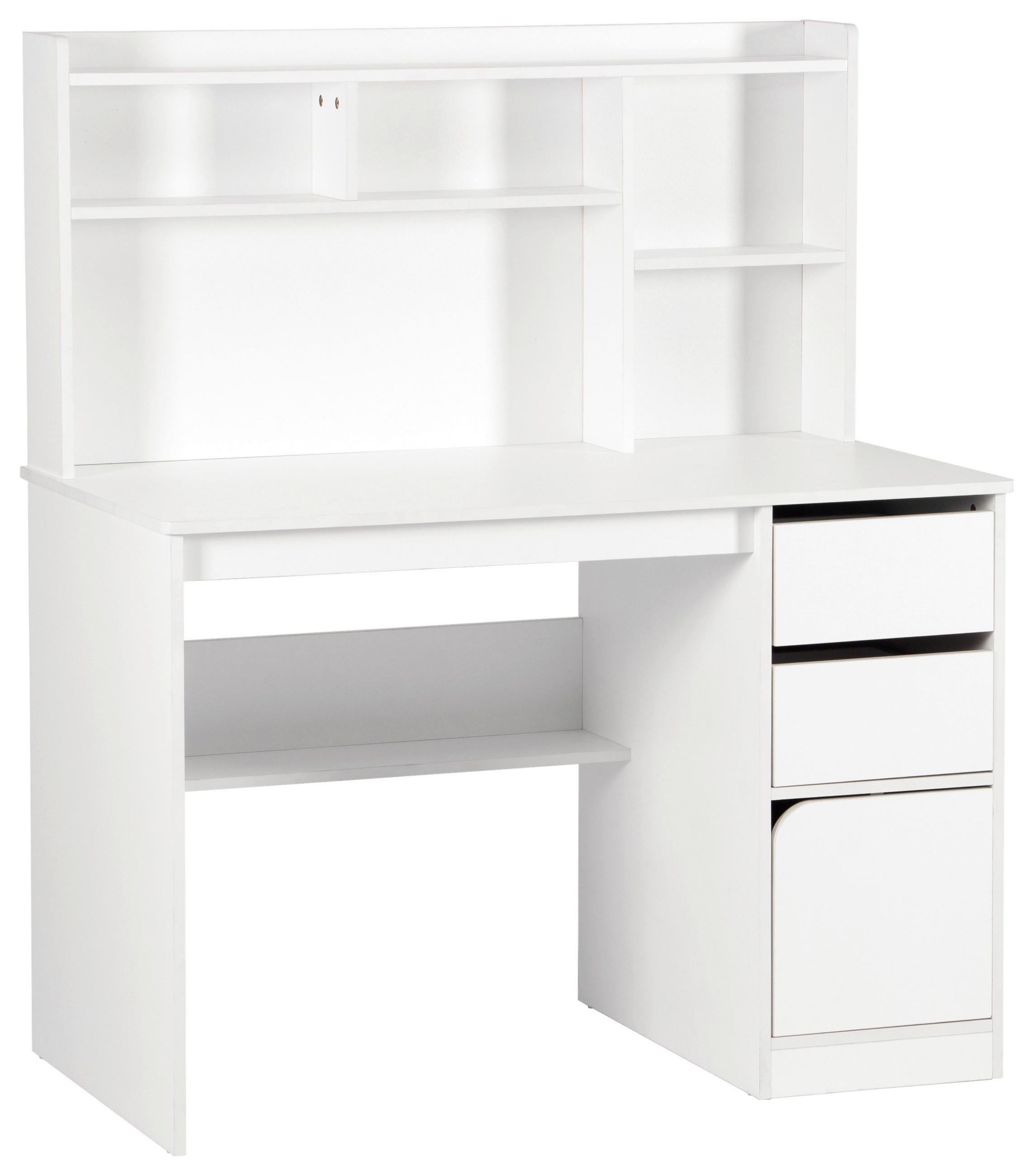 SCHREIBTISCH 110/60/131 cm Weiß  - Weiß, MODERN, Holzwerkstoff (110/60/131cm) - Livetastic