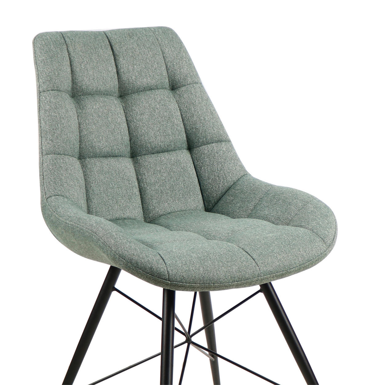 STOLICA  zelena, crna       - zelena/crna, Dizajnerski, metal/tekstil (51/86/61cm) - Xora