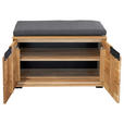 GARDEROBENBANK  in 80/47/40 cm  - Eichefarben/Anthrazit, KONVENTIONELL, Holz/Textil (80/47/40cm) - Linea Natura
