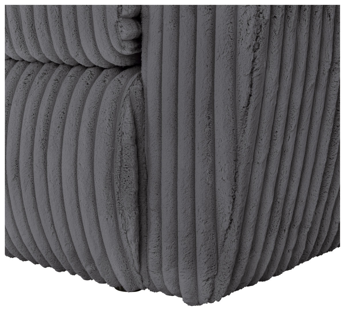 SCHLAFSOFA in Cord, Plüsch Anthrazit  - Anthrazit/Schwarz, Modern, Kunststoff/Textil (240/90/120cm) - Carryhome