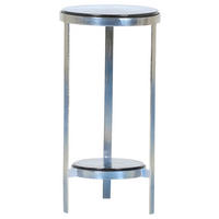 BEISTELLTISCH 30/30/60 cm Blau, Silberfarben organisch  - Blau/Silberfarben, Design, Glas/Metall (30/30/60cm) - Landscape