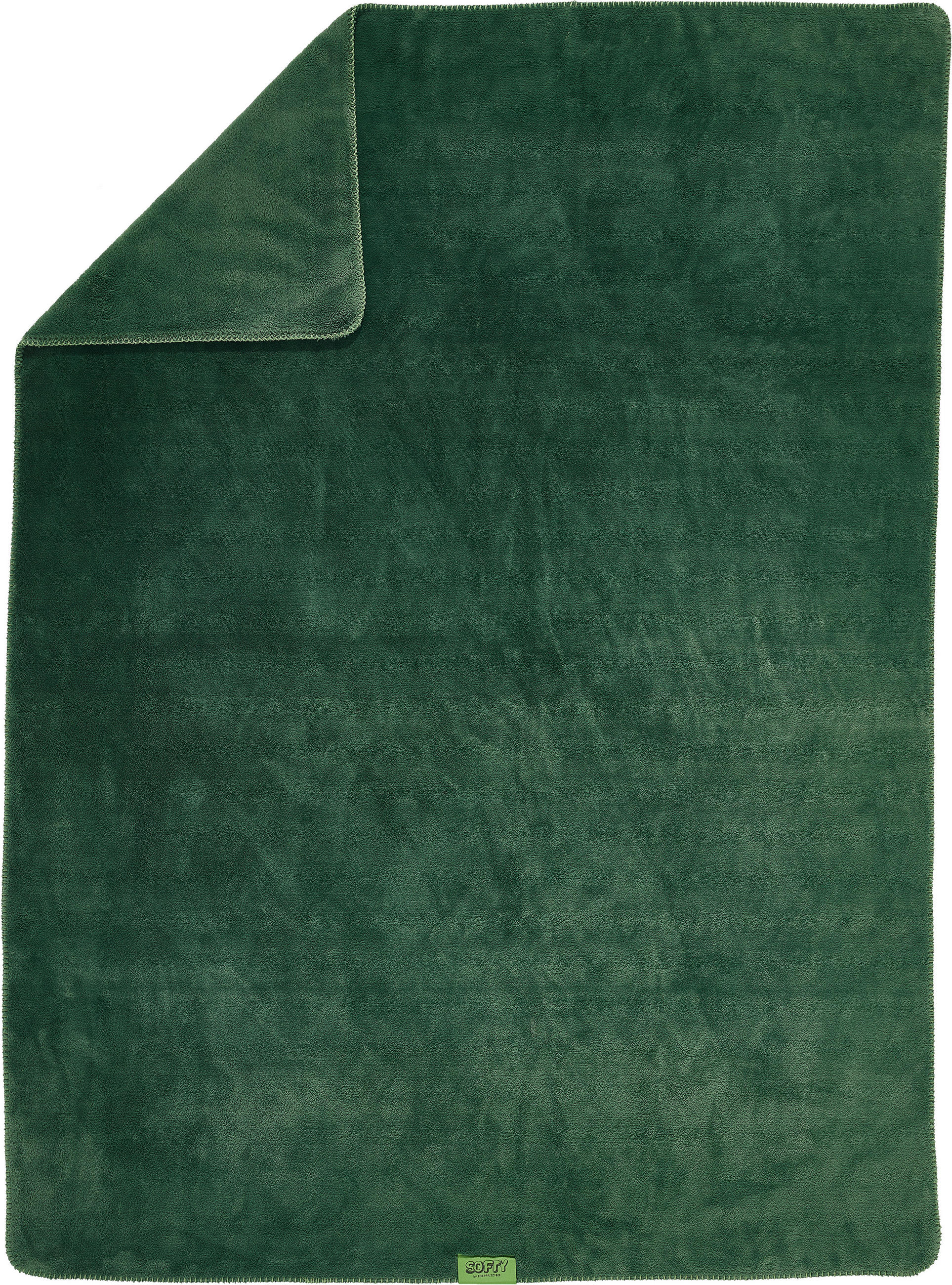 DECKE 140/190 cm  - Dunkelgrün, Basics, Textil (140/190cm) - Zoeppritz