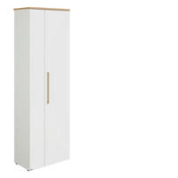 DREHTÜRENSCHRANK  in Weiß, Eichefarben  - Eichefarben/Naturfarben, KONVENTIONELL, Holz/Holzwerkstoff (64,2/206/40,2cm) - Paidi