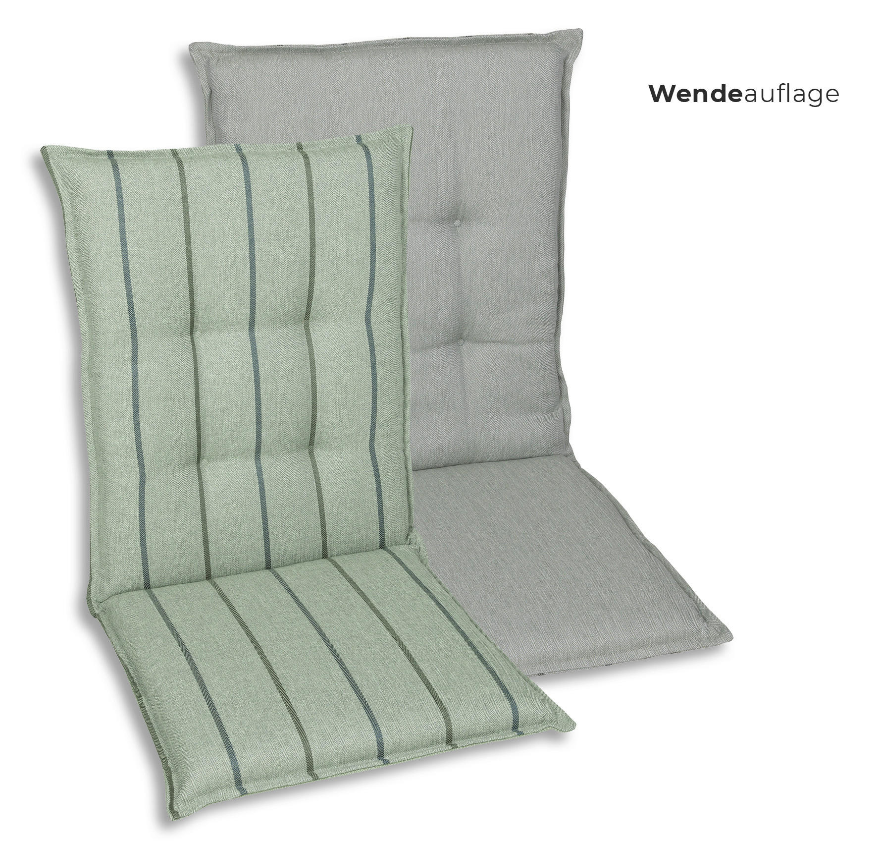 SESSELAUFLAGENSET Streifen  - Hellgrün, Basics, Textil (50/7/108cm)