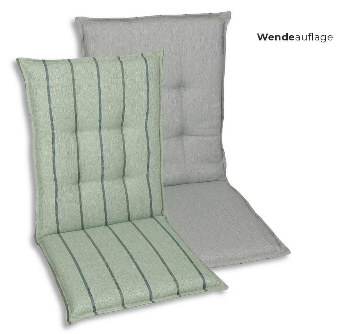 SESSELAUFLAGENSET in Hellgrün Streifen  - Hellgrün, Basics, Textil (50/7/108cm)