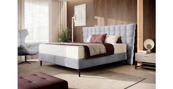 BOXSPRINGBETT 180/200 cm  in Grau  - Schwarz/Grau, Design, Holz/Holzwerkstoff (180/200cm) - Esposa