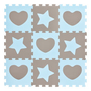 PUZZLE - Blau/Grau, Basics, Kunststoff (32/32/1cm) - MY BABY LOU
