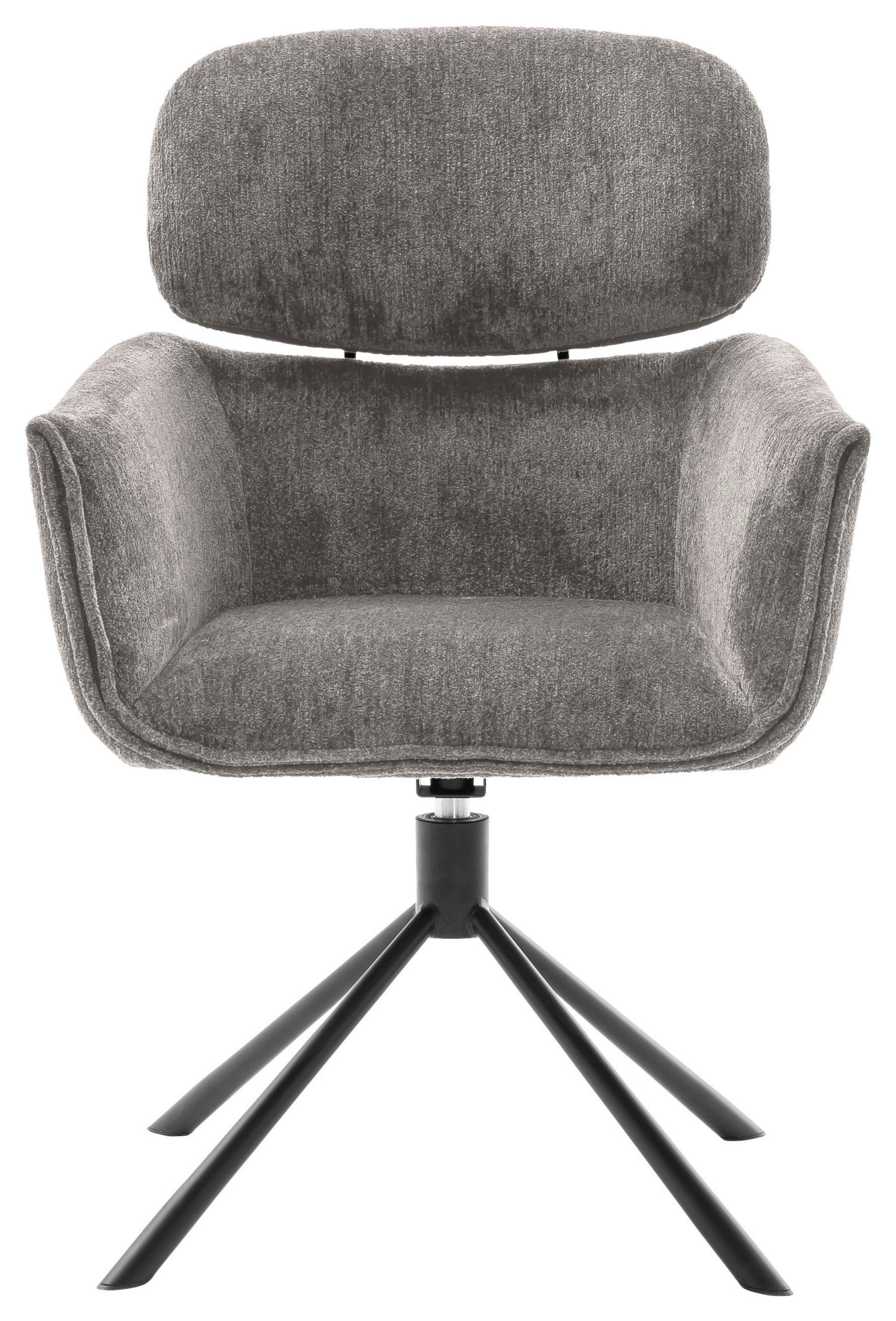 ARMLEHNSTUHL  in Stahl Struktur  - Schwarz/Grau, Design, Textil/Metall (60/90/65cm) - Novel