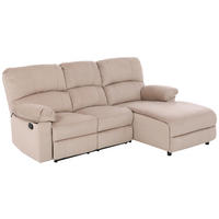 ECKSOFA Beige Webstoff  - Beige/Schwarz, Basics, Kunststoff/Textil (216/159cm) - P & B