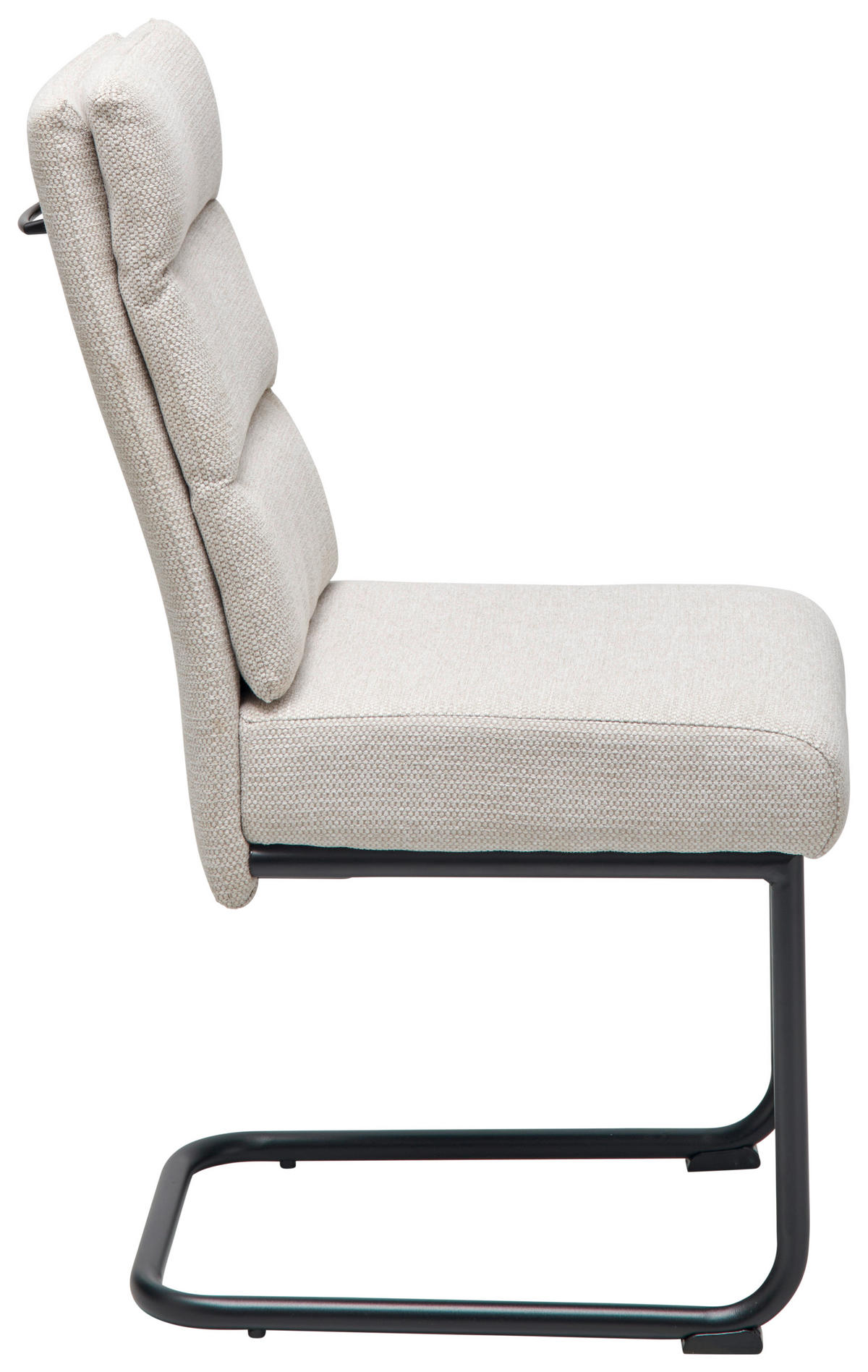 SCHWINGSTUHL  in Eisen Webstoff  - Beige/Schwarz, LIFESTYLE, Holz/Textil (45/94/62cm) - MID.YOU