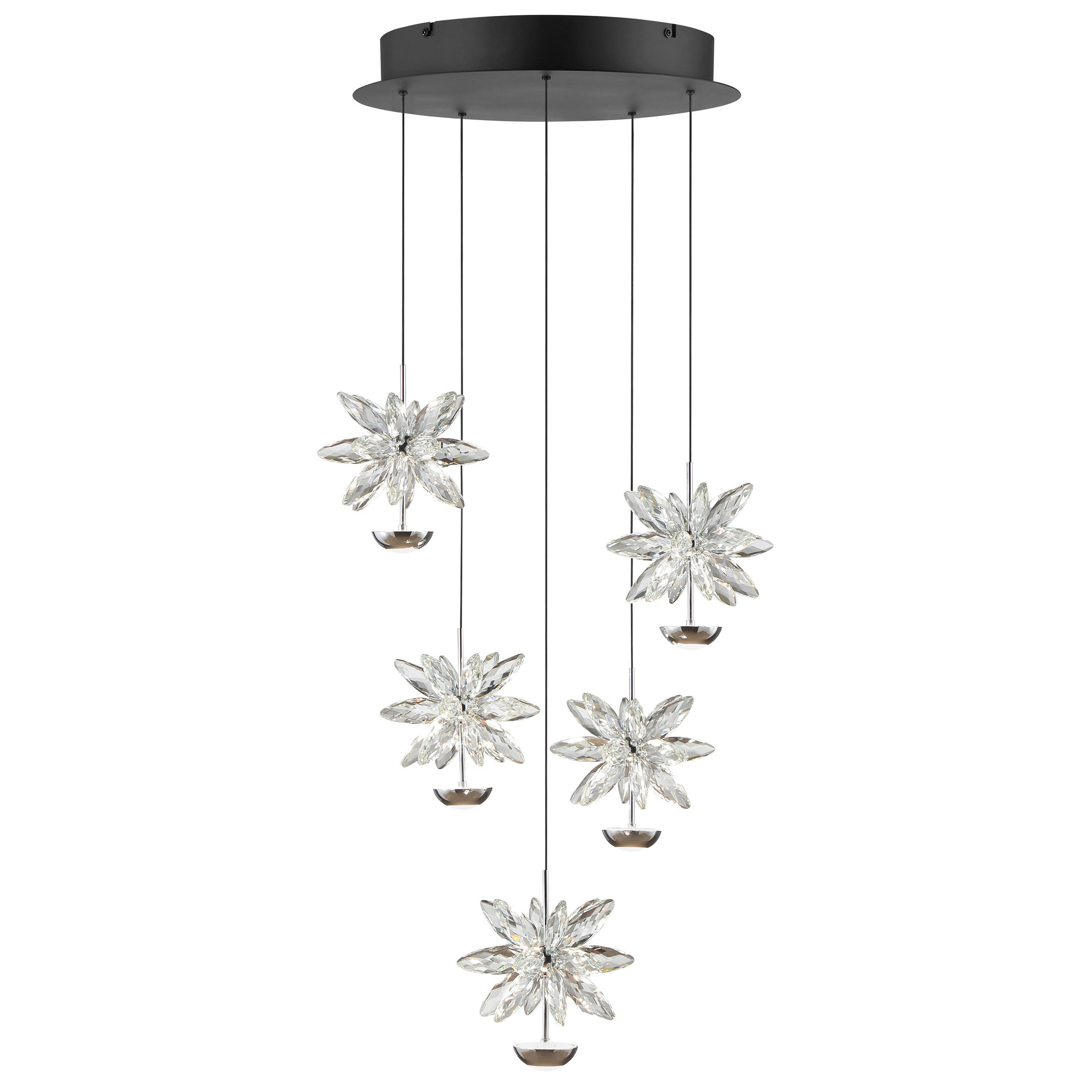 LED-PENDELLEUCHTE 42/170 cm    - Klar/Chromfarben, Basics, Glas/Metall (42/170cm) - Brilliant