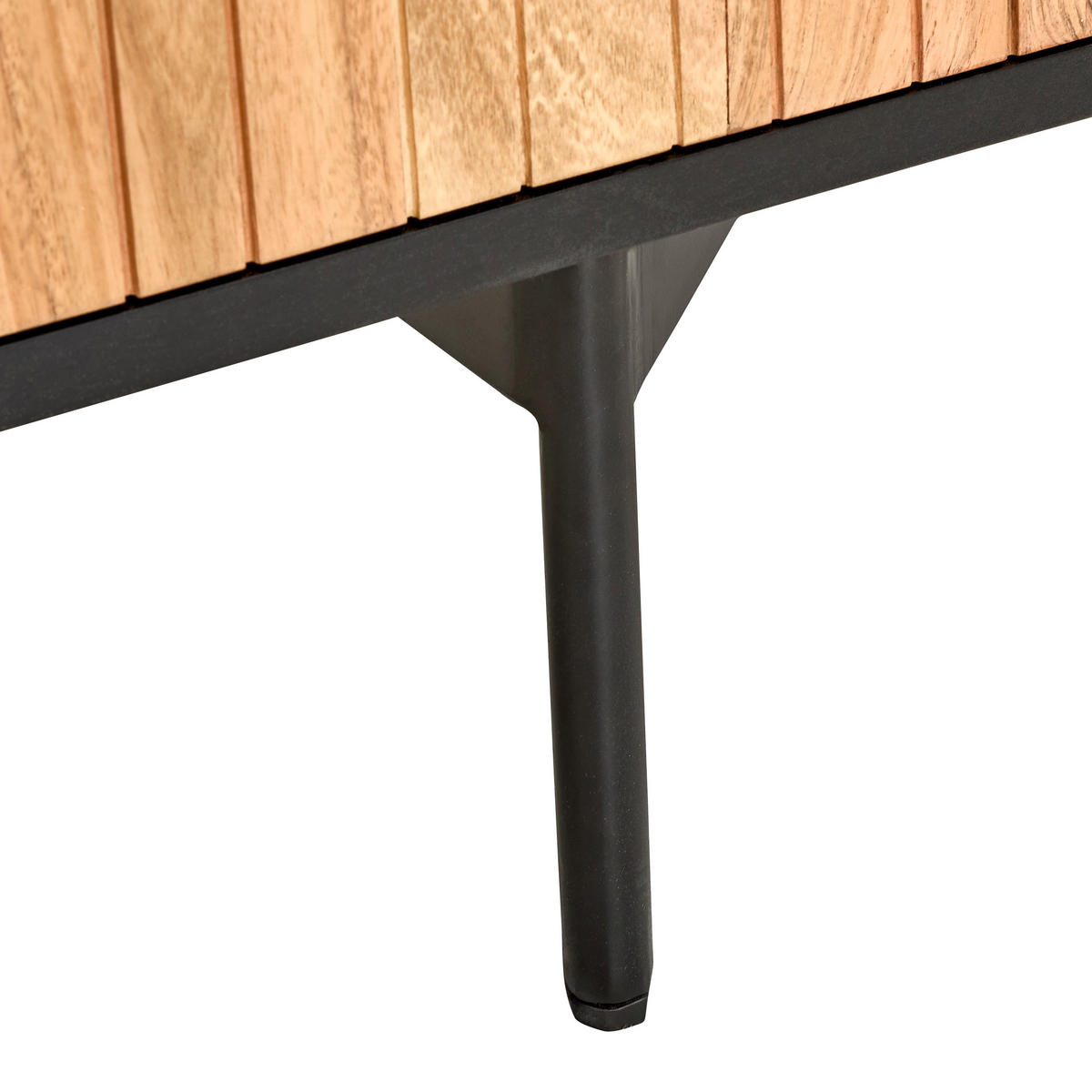 SIDEBOARD  in 175/77/40 cm  - Schwarz/Akaziefarben, KONVENTIONELL, Glas/Holz (175/77/40cm) - Livetastic