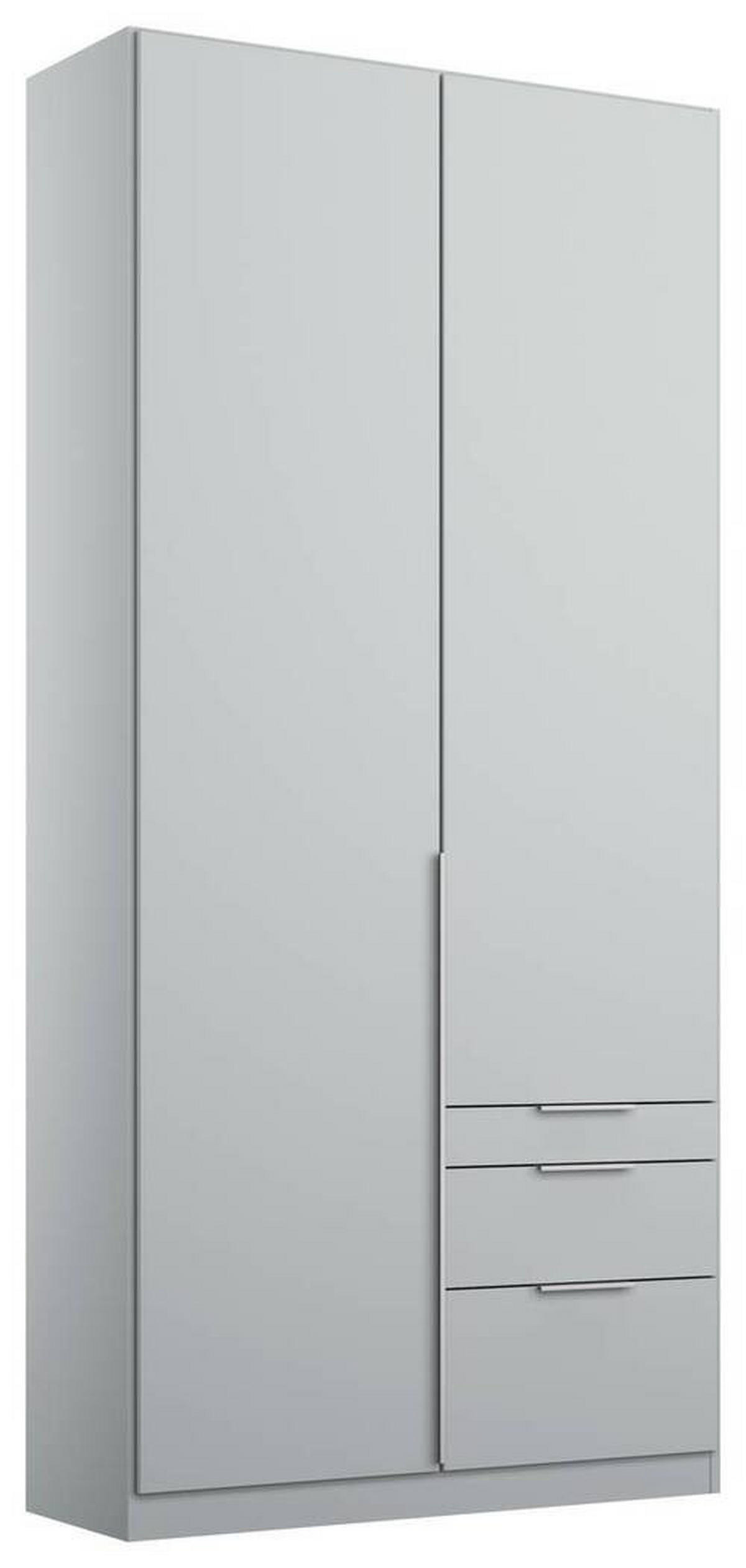 DREHTÜRENSCHRANK in Hellgrau  - Hellgrau/Alufarben, Modern, Holzwerkstoff (91/229/54cm) - Rauch Möbel