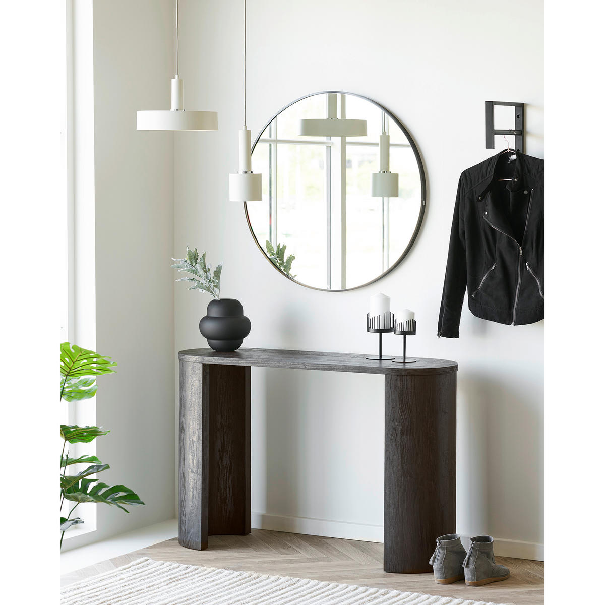 SIDOBORD i trämaterial 114/38/75 cm  - mörkbrun, Basics, trämaterial (114/38/75cm)