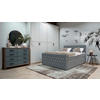 BOXSPRINGBETT 180/200 cm  in Graphitfarben  - Graphitfarben, MODERN, Textil (180/200cm) - Livetastic