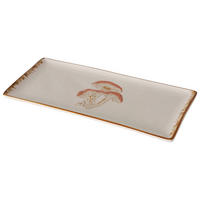 SERVIERPLATTE  - Braun/Weiß, LIFESTYLE, Keramik (35/16/2,5cm)