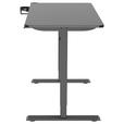 SCHREIBTISCH 120/60/70-115 cm Schwarz elektrisch höhenverstellbar  - Schwarz, Design, Holzwerkstoff/Kunststoff (120/60/70-115cm) - Novel