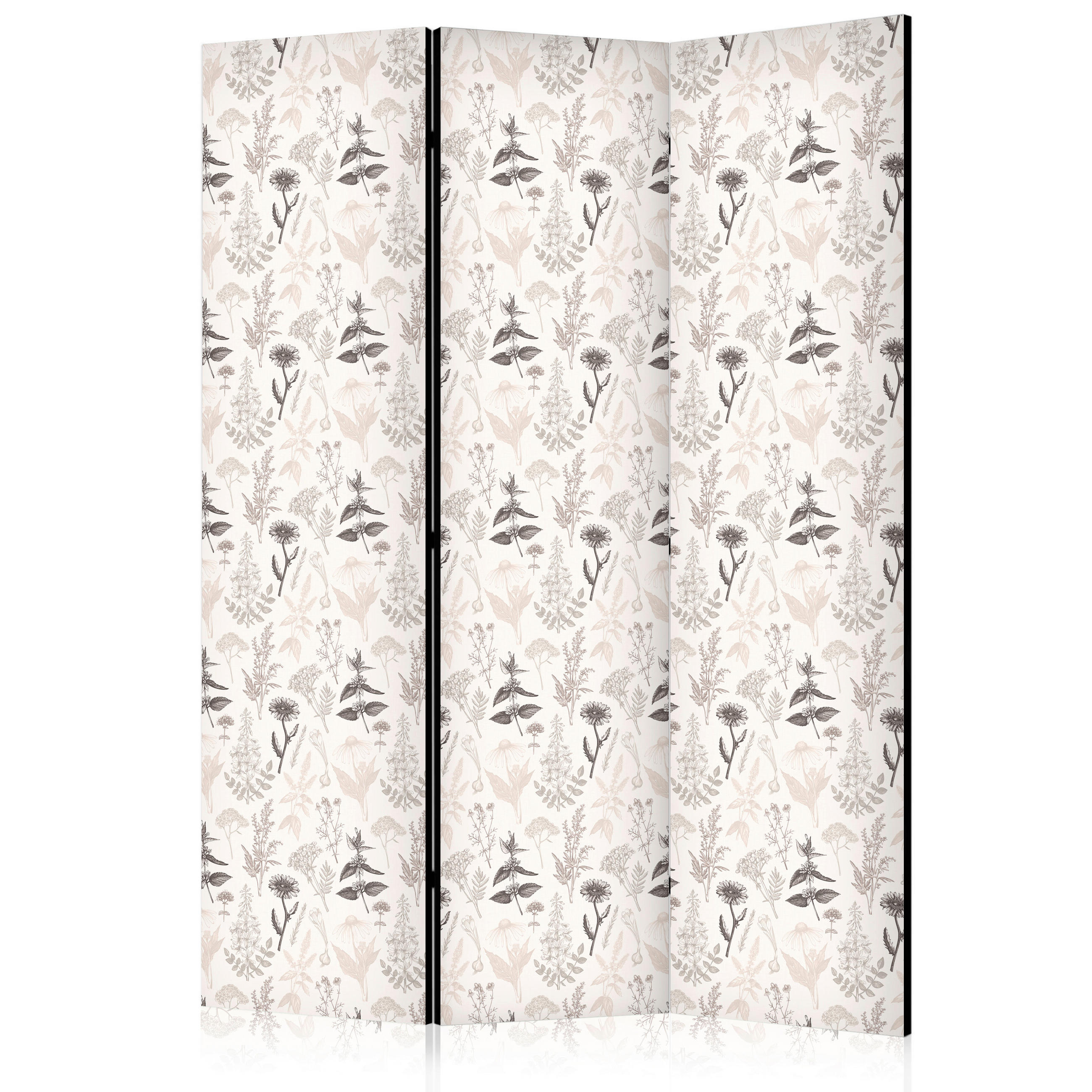PARAVENT - Beige/Braun, Basics, Textil (135/172/3cm) - artgeist