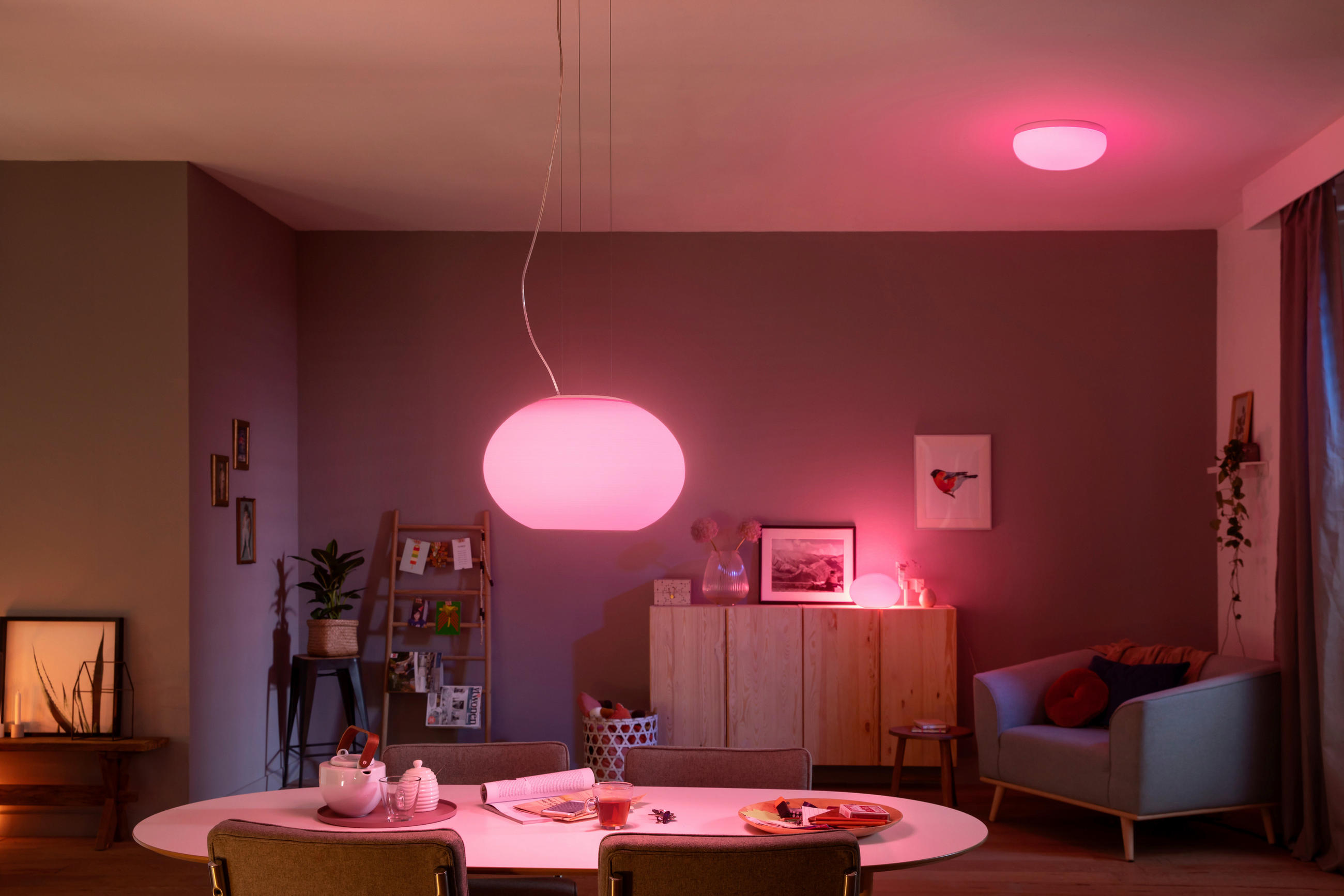 AMBIANCE FLOURISH Hue White Ambiance Flourish 40,1/30 cm   - Weiß, Basics, Glas (40,1/30cm) - Philips HUE