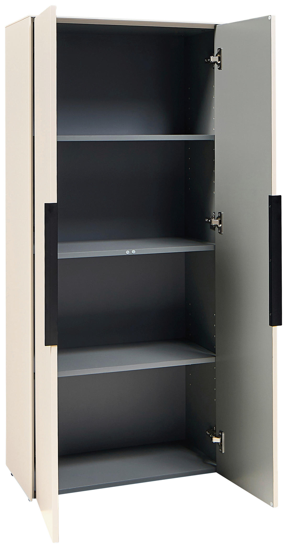 MIDISCHRANK 60/135/30 cm  - Kaschmir/Schwarz, Design, Holzwerkstoff/Kunststoff (60/135/30cm) - home24