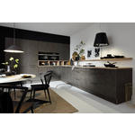 EINBAUKÜCHE   - Eichefarben/Grau, MODERN, Holzwerkstoff - Dieter Knoll