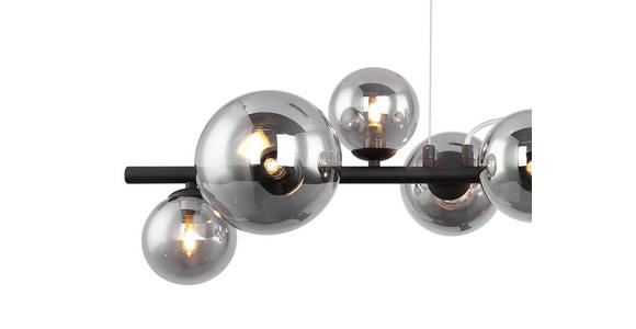 LED-HÄNGELEUCHTE 87/34,5/120 cm   - Schwarz, Design, Glas/Metall (87/34,5/120cm) - Dieter Knoll