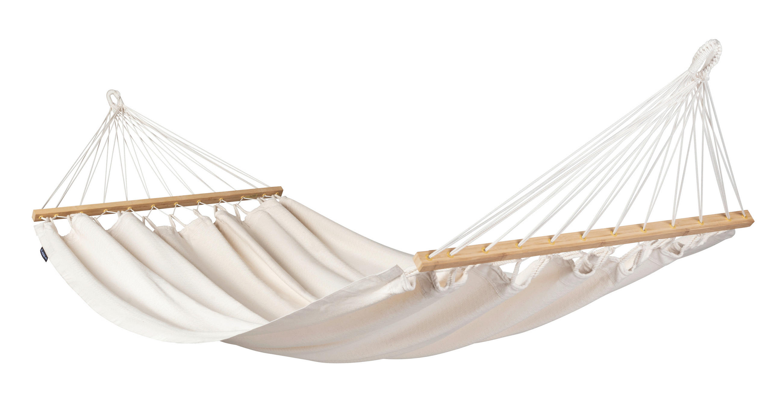 HÄNGEMATTE single bar cotton - Weiß, KONVENTIONELL, Holz/Textil (140/300cm) - La Siesta