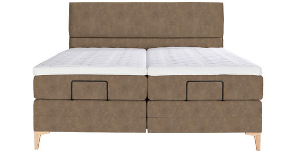 BOXSPRINGBETT 160/200 cm  in Braun  - Eichefarben/Braun, KONVENTIONELL, Holz/Textil (160/200cm) - Voleo