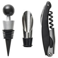 VÍNNA SADA - čierna/farba ušľachtilej ocele, Basics, kov/plast - Homeware Profession.